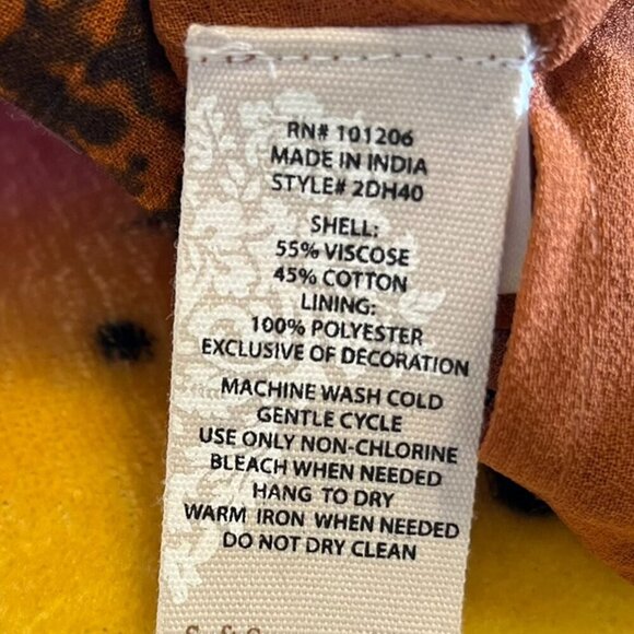 Soft Surroundings Woman's Black/Orange Peasant Venetian Maxi Dress Sz 8 - Picture 9 of 9